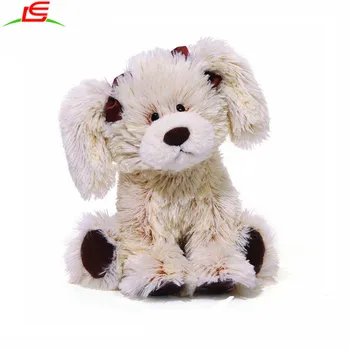 small white stuffed dog