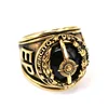 New Soldier Army Ring With Big Black Agate Inlay Ejercito Del Peru Man Casting Ring