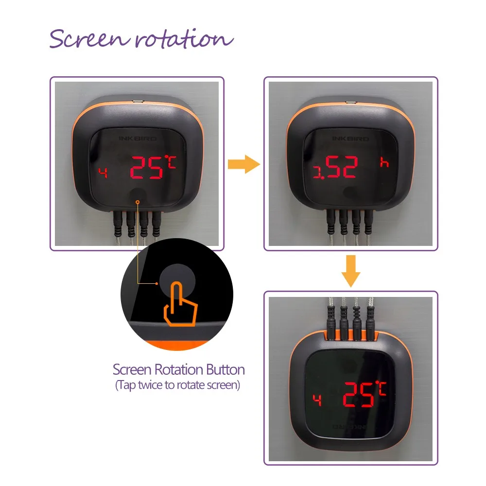 Inkbird 4xs Digital Wireless Meat Thermometer Bluetooth App - Buy
