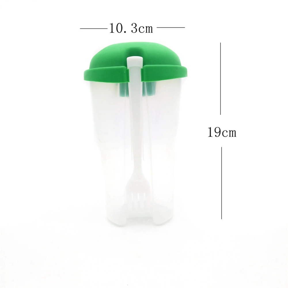 Fresh Salad Container Serving Cup Shaker with Dressing Container
