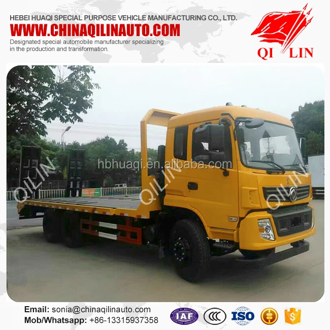 6*4 25 tons heavy duty platform container low loader truck