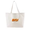 Oversized Beach Cotton Canvas Tote Bag with Logo