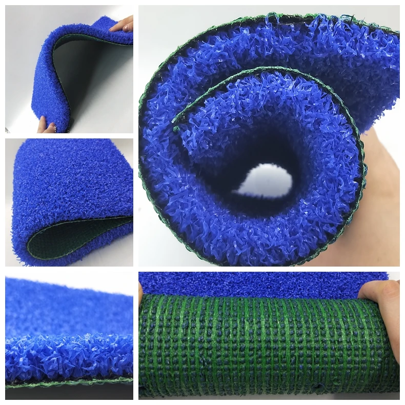 Indoor And Outdoor Colored Blue Artificial Grass Synthetic Carpet For ...