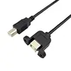 factory price of customized panel mount USB 2.0 type BM to BF cable lead male to female with M3 screw lock