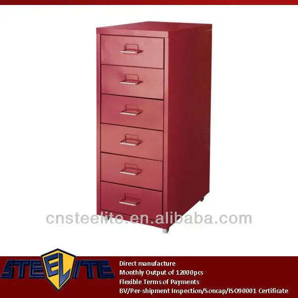 Helmer Steel Filing Cabinets 2013 Corner With Wheels Red Slim 6