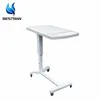 China BT-AT002 hospital medical bedside tables /over bed table/rolling bed table with wheels