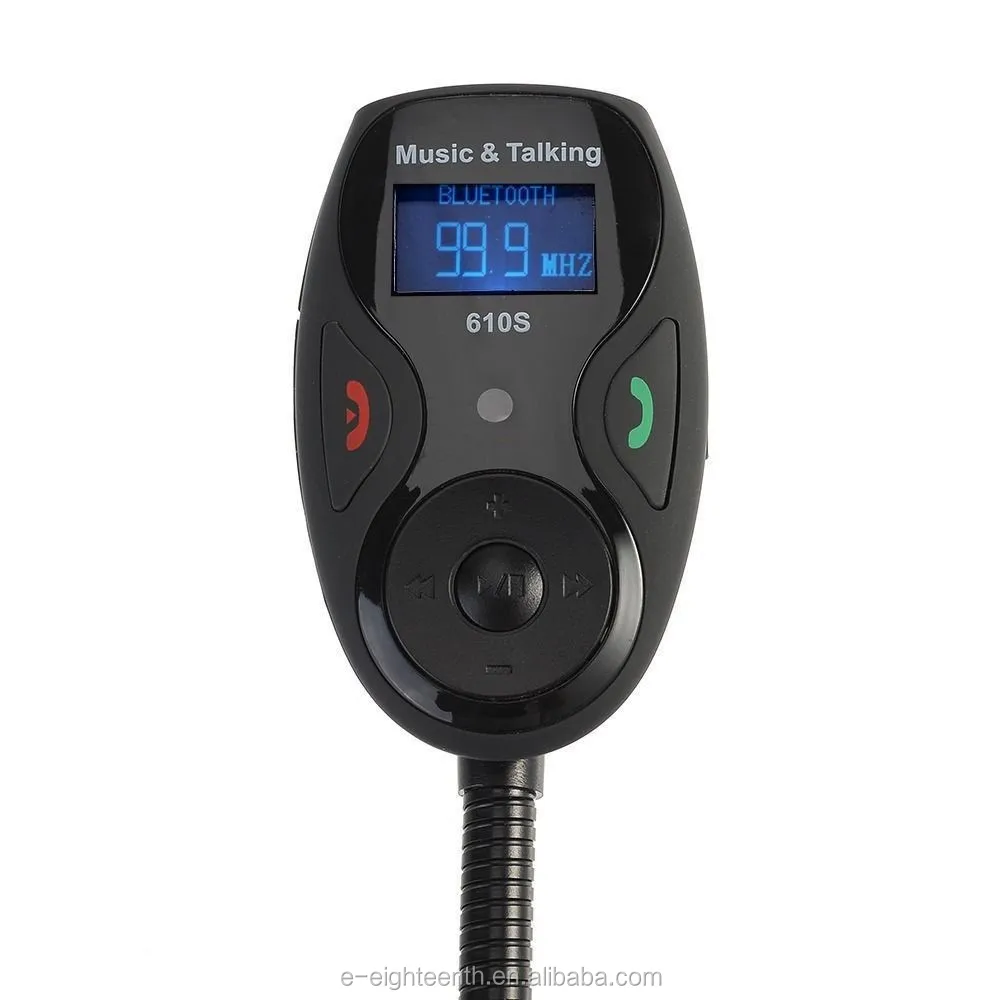 2018 Popular Wireless Bt Fm Transmitter Modulator Flexible Car Kit Mp3