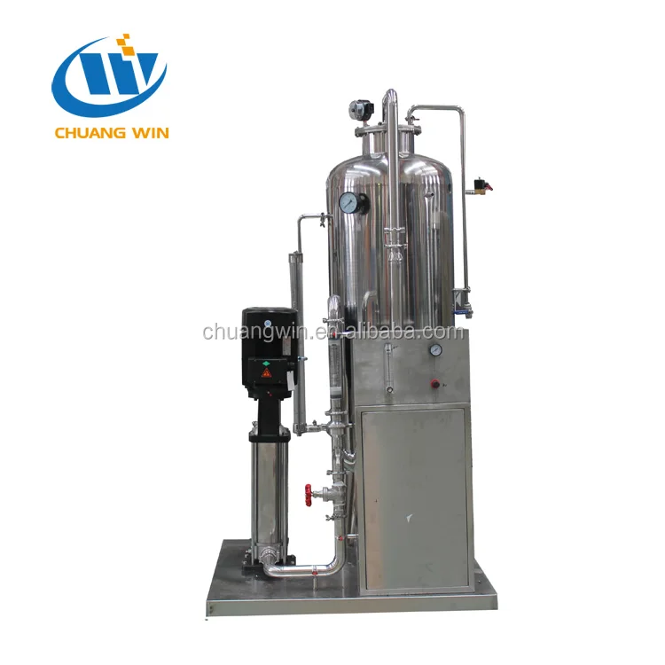 
Small scale single tank carbonated soft drink CO2 mixing machine 