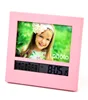 mini plastic photo frame insert alarm clock clock as Promotional Gift and decorate children room