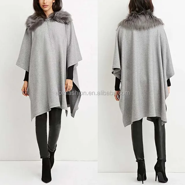 Alibaba Spring fashion lose polo leather collar gray women coat
