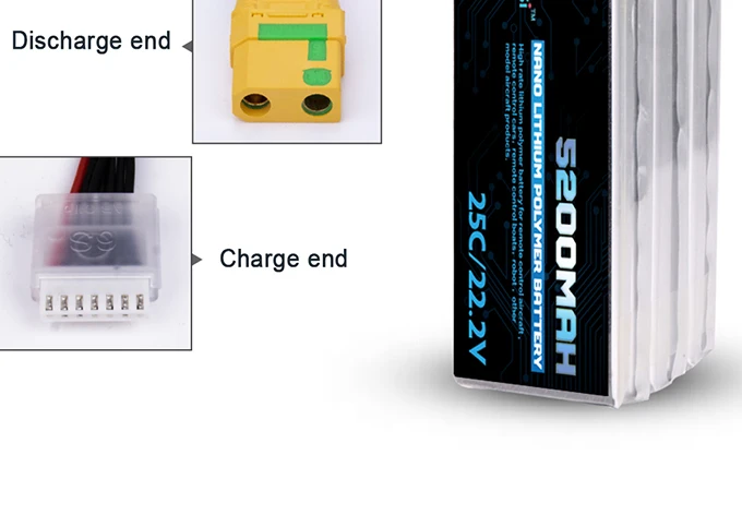 25C 35C 45C 60C Lipo Battery 6s 22.2v 5200mah,High Discharge Rate Lipo