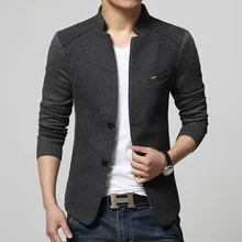 2015 New Arrival Jacket Patchwork Fashion Denim Red Blazer Men Suit Cardigan Slim Fit Blaser Masculino Jaqueta Masculina Blazers
