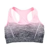 High Stretch Breathable Sports Bra Top Fitness Women Padded Sport Bra for Running Yoga Gym Seamless Crop Bra Gradient