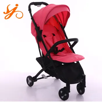 red baby stroller