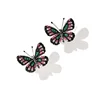 KM wholesale latest popular vintage animal earrings beautiful multicolor butterfly wing earrings