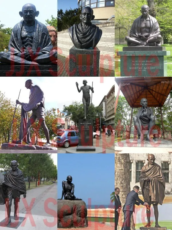 bronze statue of mahatma gandhi