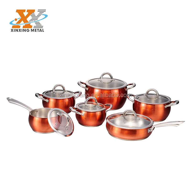 Hot Sale High Quality Stainless Steel Cookware Set Colorful Korea
