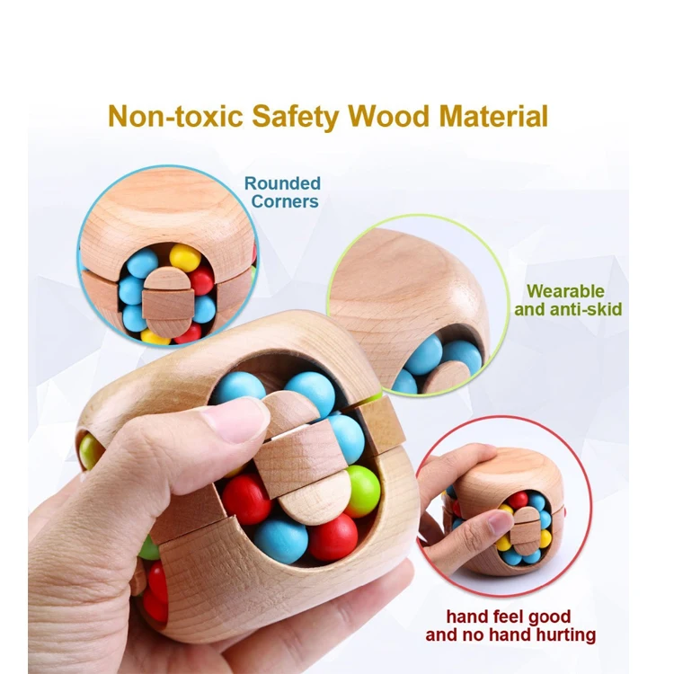 Brain Teaser Magic Ball Intelligence 3d Wooden Iq Game Toy Buy Wooden