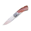 Practical Folding Knife 7.3" Tail Locke 420J2 Steel 57HRC Flat Grinding Blade Rosewood Handle Classic Folding Pocket Knife