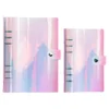 6 Ring Binders Snap Button Closure Loose Leaf Folder Shells Stretch Colorful Rainbow Transparent Agenda Soft PVC Notebook Cover