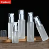 2018 trending products luxury airless lotion pump 50ml frosted glass bottle