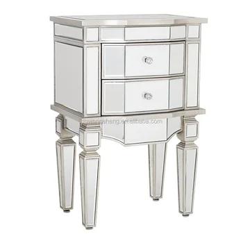 French Style Excellent Hot Sale Mirrored Nightstand For Hotel