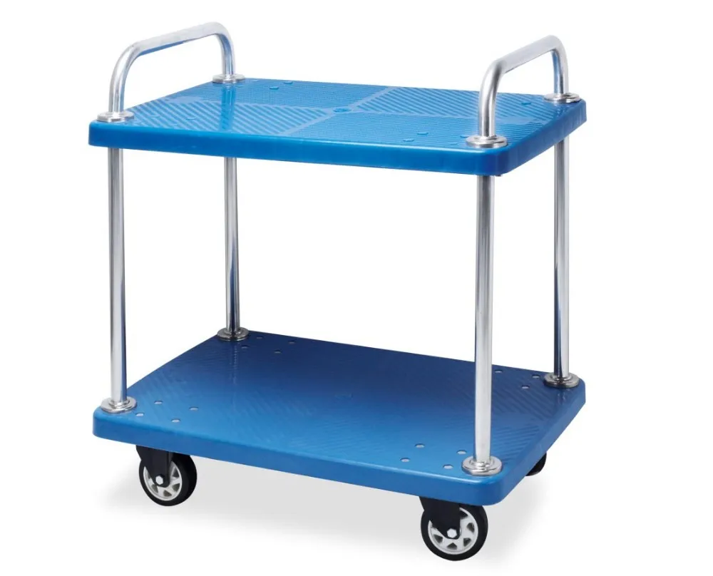 Plastic 2 Layer Food Loading Cart For Kitchen /vegetable Trolley - Buy ...