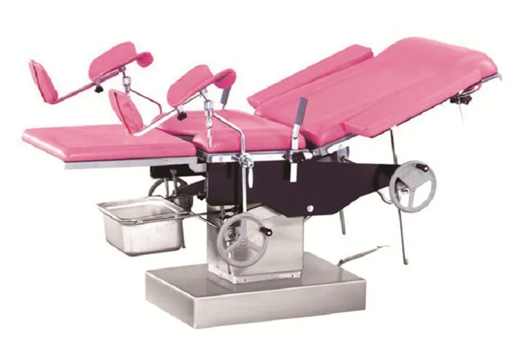 Stainless steel gynecology examination bed manual for sale hydraulic obstetric delivery bed