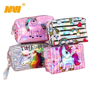 Shiny Funny Printing Pouch Kids Unicorn Makrup Bag Makeup Toiletry Product On Alibaba