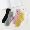 Autumn and winter cute cartoon embroidered animal keep warm socks