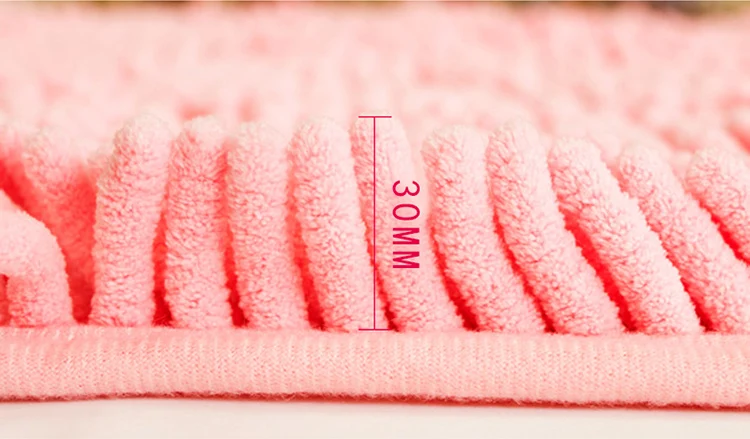 custom large size chenille shaggy dog play microfiber drying mat.jpg