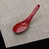 Hot sale plastic products flatware red and black spoon