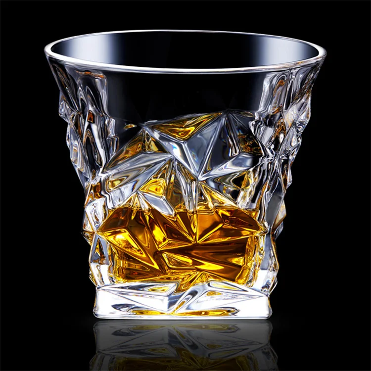 Aihpo06 Fancy Hot 10oz Square Heavy Base Thick Bottom Crystal Drinking ...