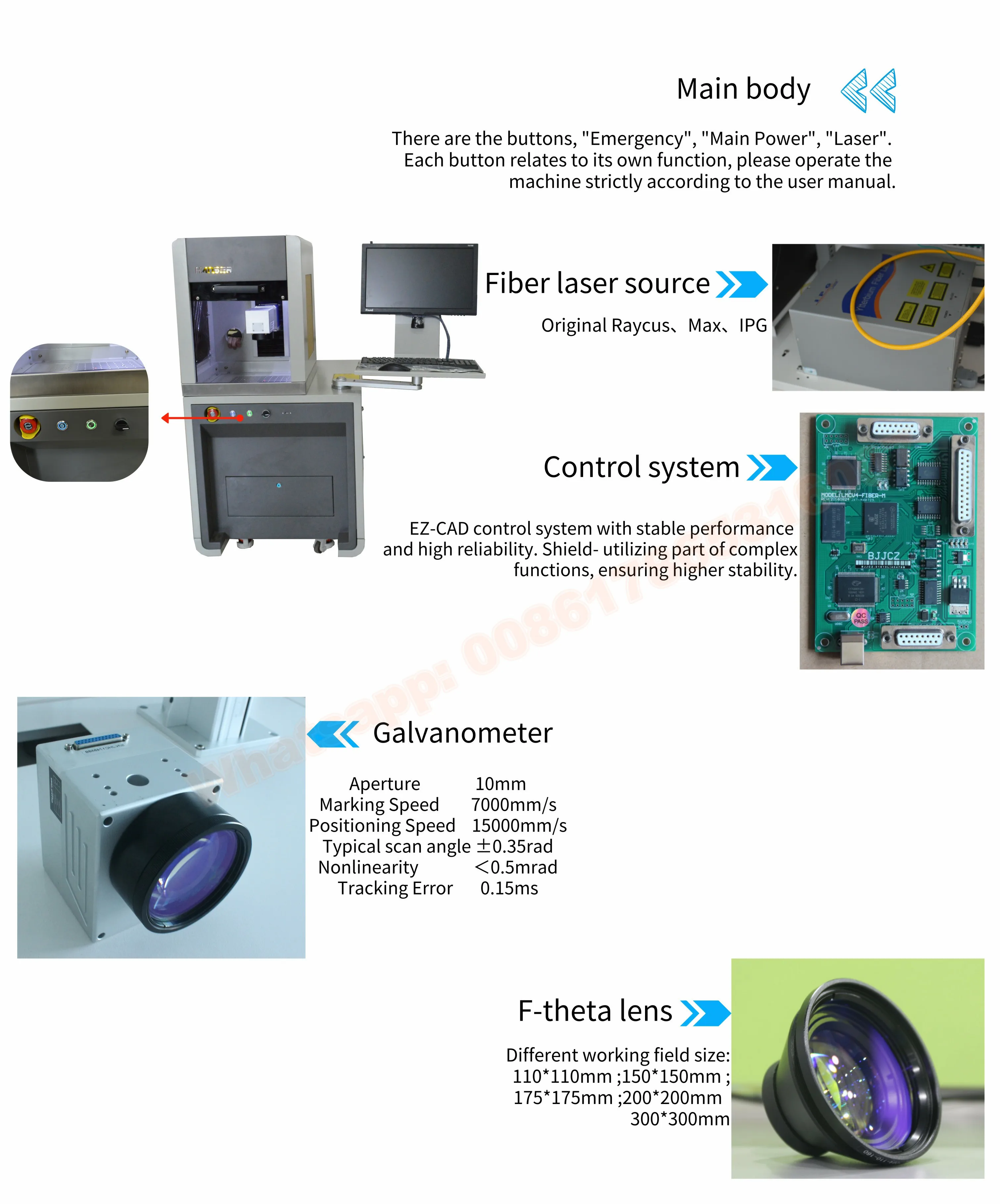 Best quality High precision fiber laser marking machine logo kitchenware laser marking machine