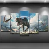 Canvas Painting Home Decor Wall Art Framework 5 Pieces Jurassic Park Dinosaurs Pictures For Living Room HD Prints Animal Poster