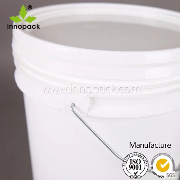Custom Logo Printing 5 Gallon 20l Plastic Paint Bucket With Metal