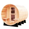 Alphasauna Red Cedar Wood Barrel Sauna House With Burning Stove For Sale