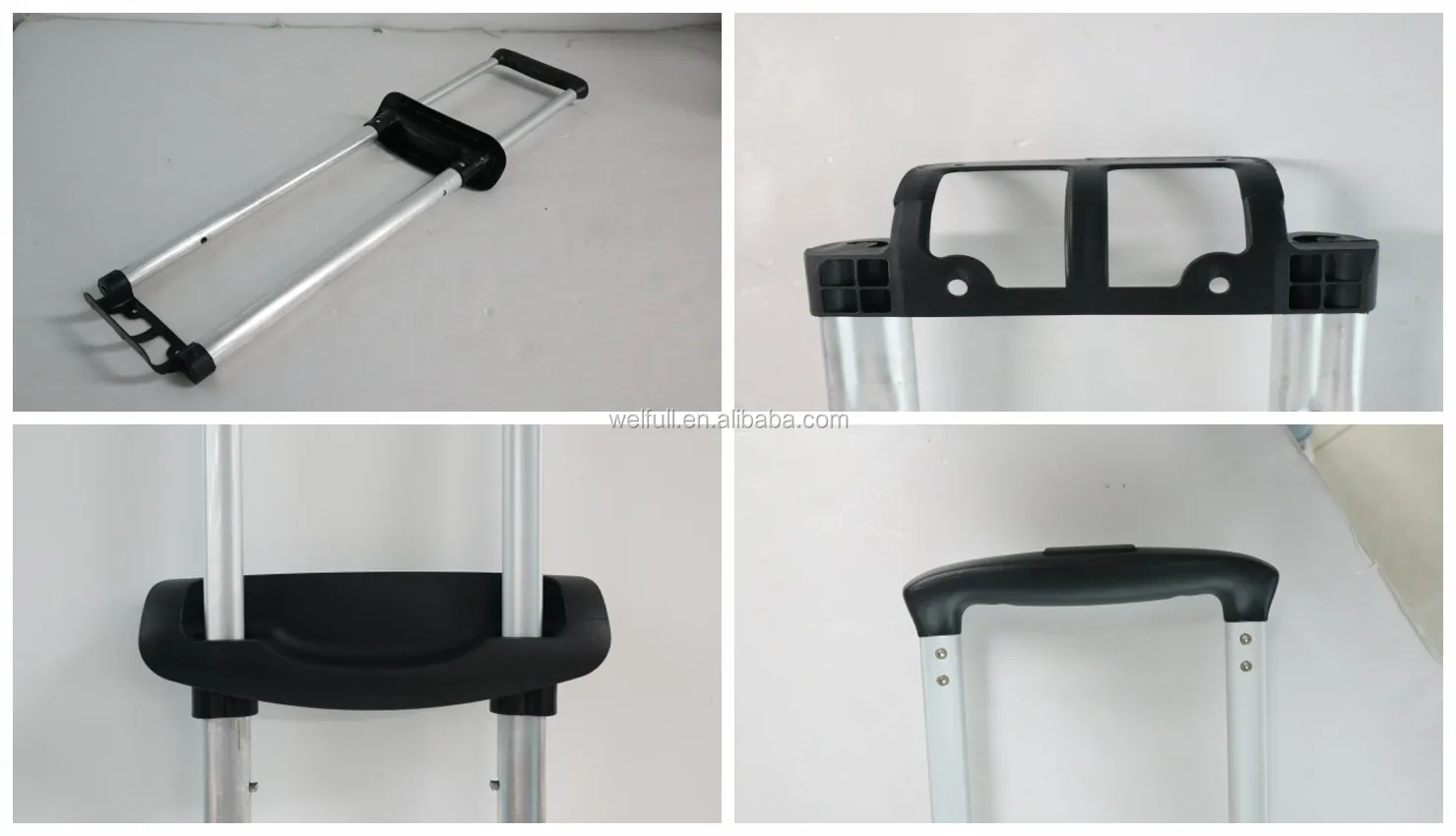 High Quality Aluminum Telescopic Trolley Handle 21 Inch With Luggage