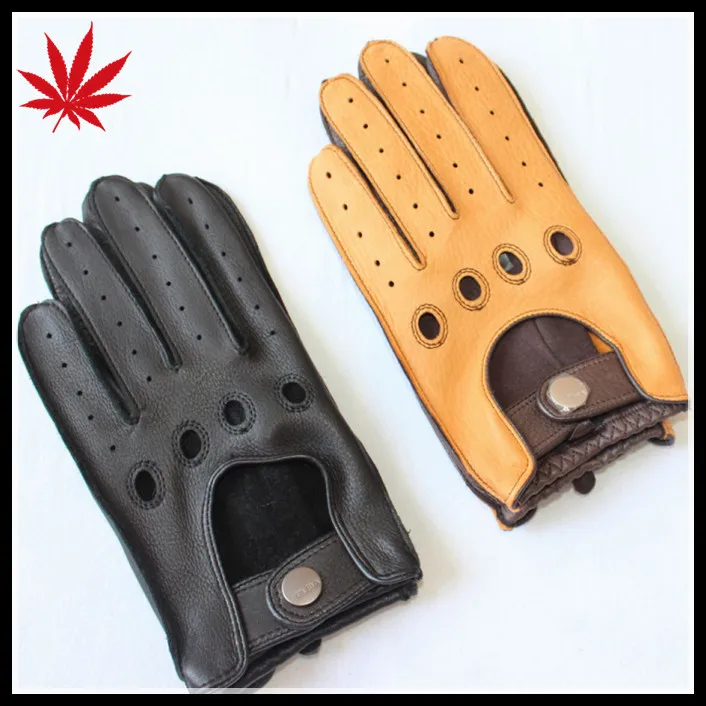 Men's driving gloves with luxury deerskin,stylish and professional style