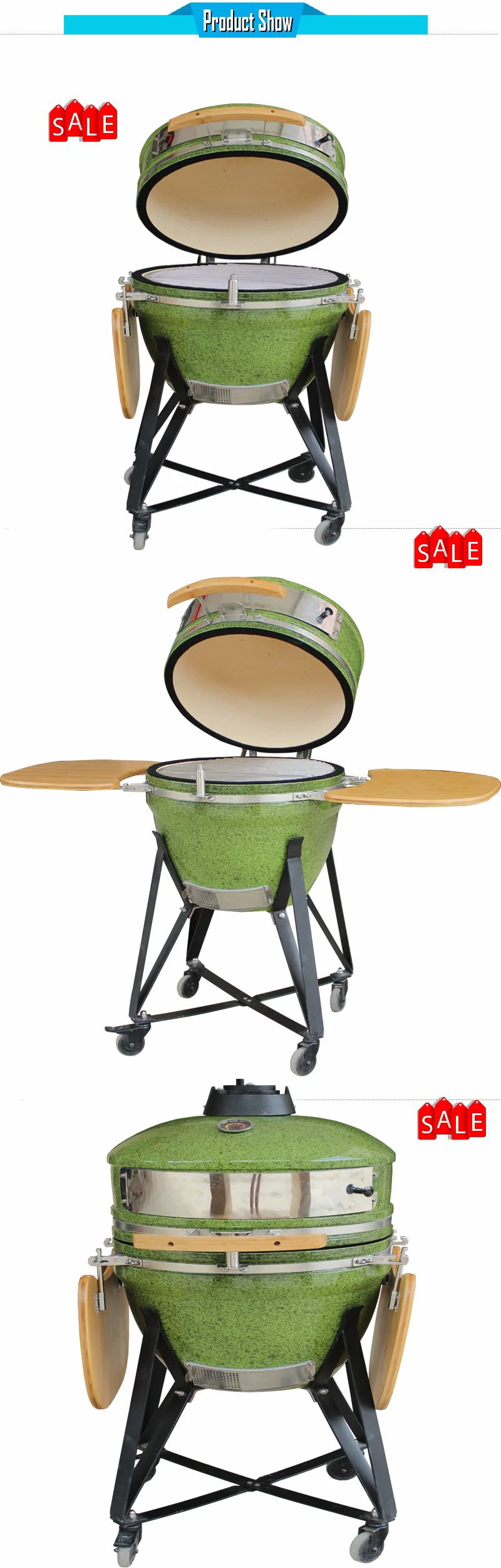 Steel Egg Bbq Pizza Oven Outdoor Ceramic Kamado Grill Chicken Bbq