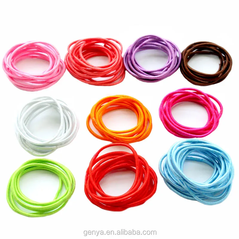 Genya Kids Elastic Hair Ties No Metal Multicolor Hair Bands Fashion