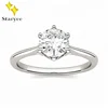GIA Certified Solid 18K White Gold Solitaire Diamond Ring