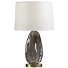 American modern cigarette ash gray glazed stripe glass luxurious desk lamp