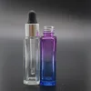 Cosmetic Sample Size 10ML Rectangle Shaped Clear Glass Essential Oil Dropper Bottle