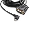 l shape plug micro usb rs232 to db9 female socket null modem crossover serial adapter cable for android usb host mobile phone