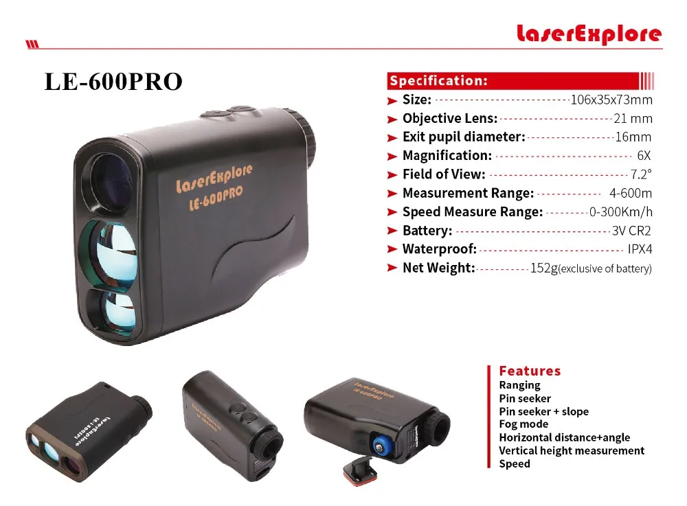 Laserexplore Hand Held Digital Oem Laser Rangefinder /laser Distance