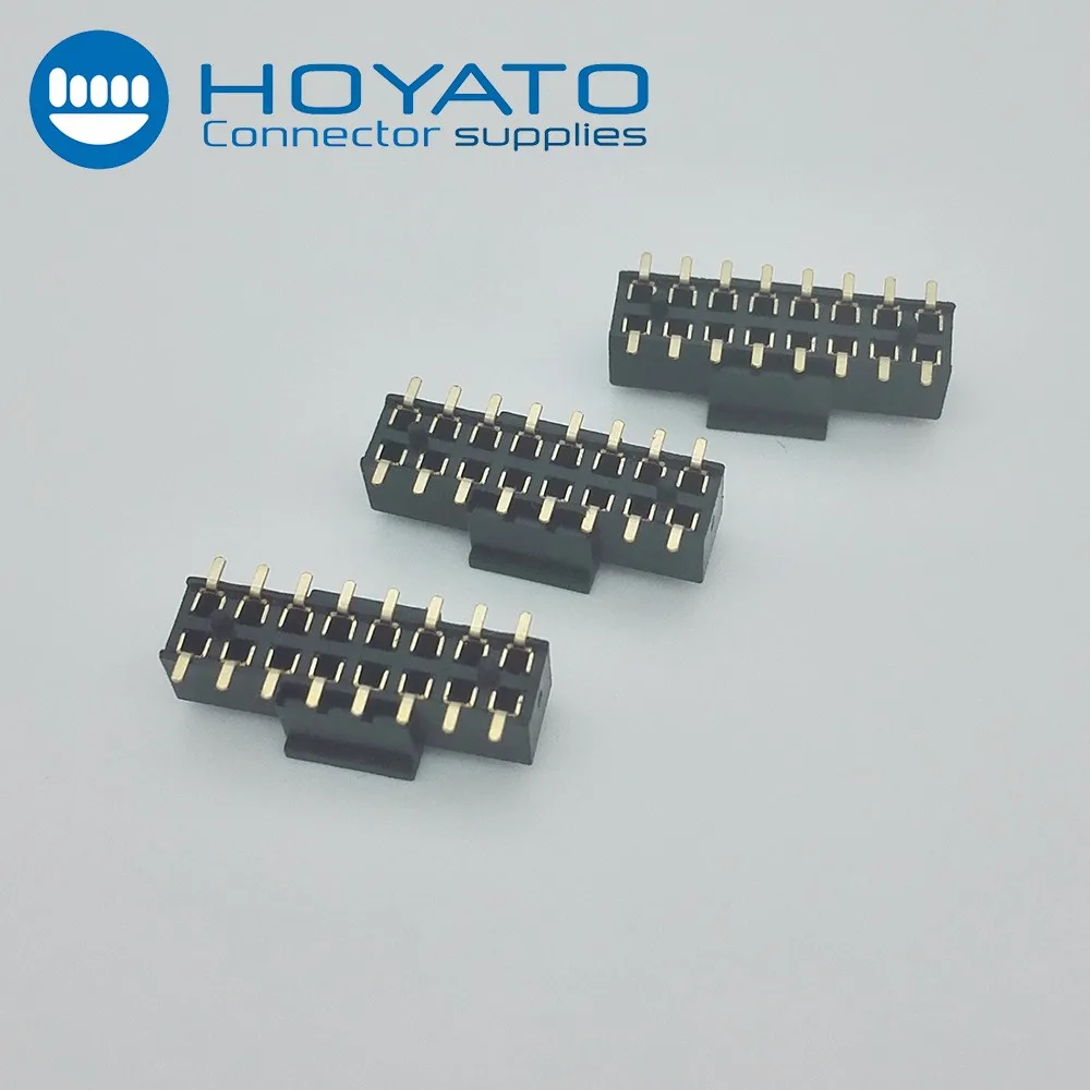 16 Pin Female Connector Box Header Connector 20mm Pitch Double Row Smt Pin Header Connector 3720