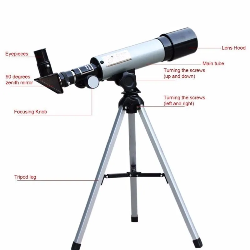 Professional Visionking 360mm Focal Length Sky Telescope 18x/27x/60x