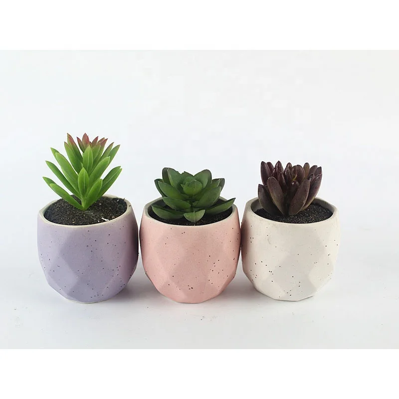 Geometric eco-friendly plant pot indoor mini artificial air plants for sale