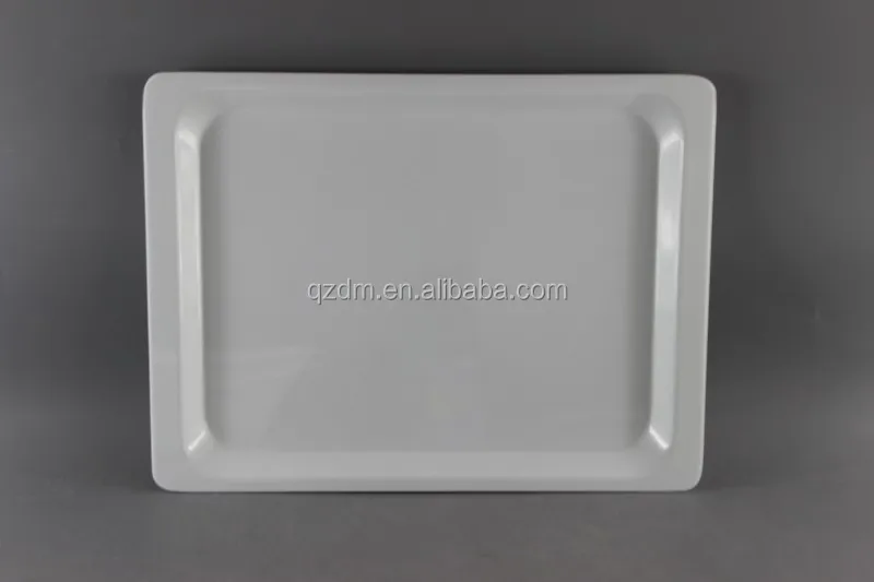 13" White Melamine tray